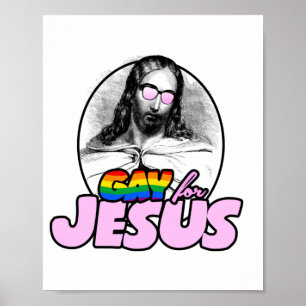 Poster Gay para Jesus Rainbow