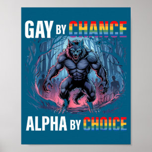 Poster Gay Por Acaso Escolha Alfa Lobo Engraçado Alfa Lgb