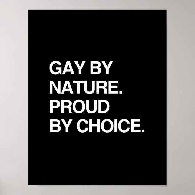 PÓSTER GAY POR NATUREZA. ORGULHO POR ESCOLHA (Frente)