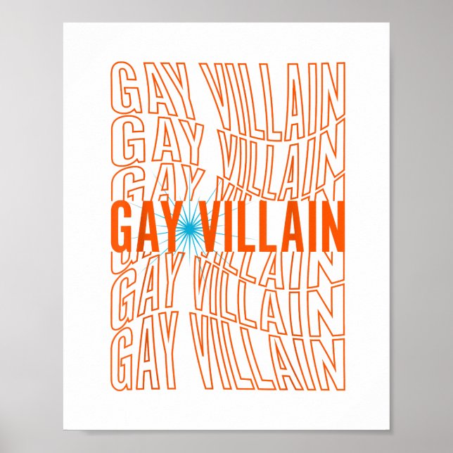 Poster Gay Villain Funny Meme LGBT Orgulho gay LGBT LGBT (Frente)