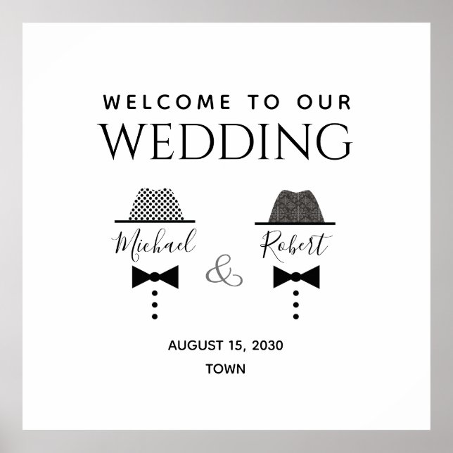 Poster Gay Wedding Welcome (Frente)
