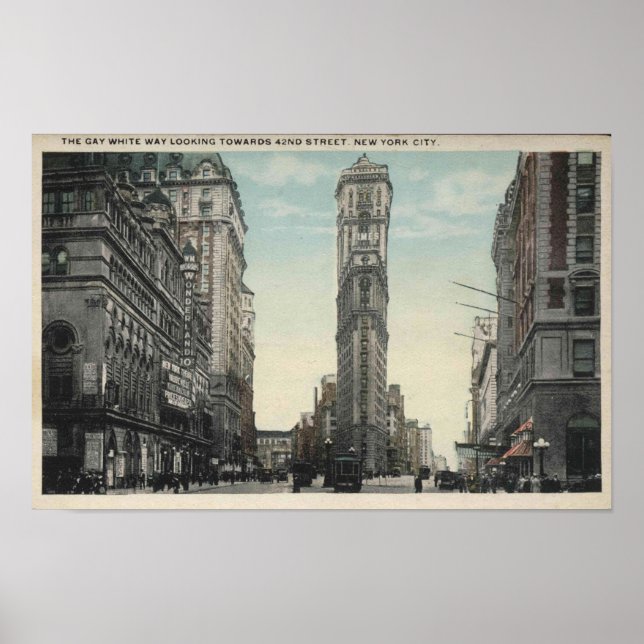 Poster Gay White Way, Times Square NYC 1920 (Frente)