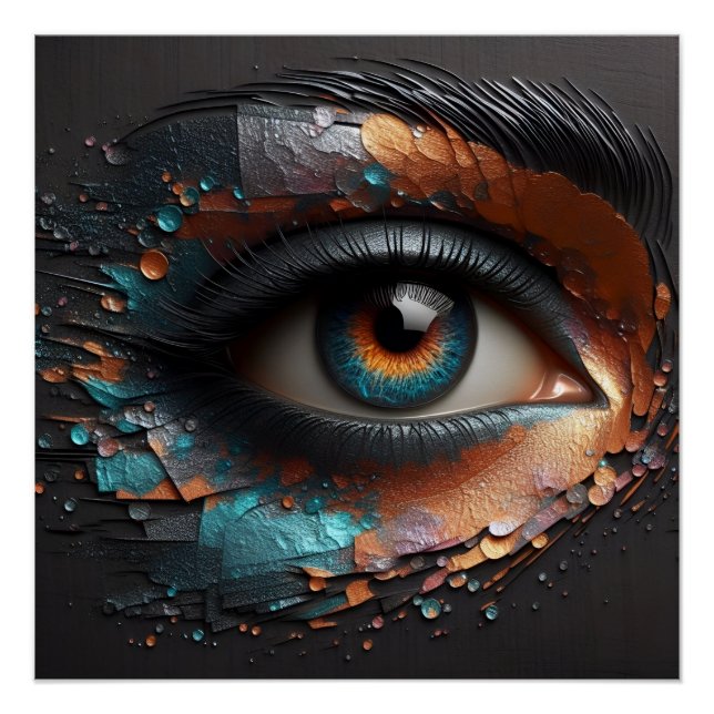 Póster Gaze da Elegância - Magia da AI (Frente)