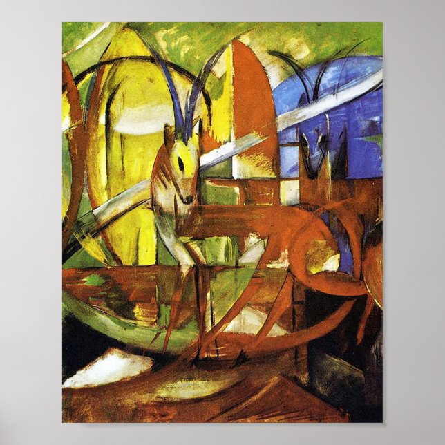Poster Gazela de Franz Marc (Frente)