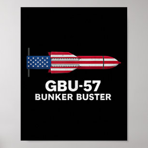 Poster Gbu-57 Rompedor de Bunker Bandeira Americana 4 de