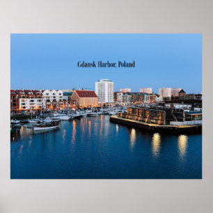 Poster Gdansk Harbour, Polônia