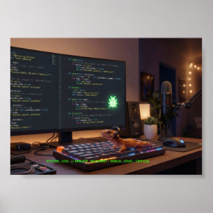 Poster GeckoDev // Estação Universal Cyberpunk Debugger P