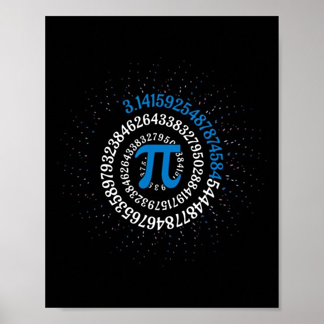 Poster Geek De Nerd De Matemática Pi Day 3.1415 Irraciona (Frente)