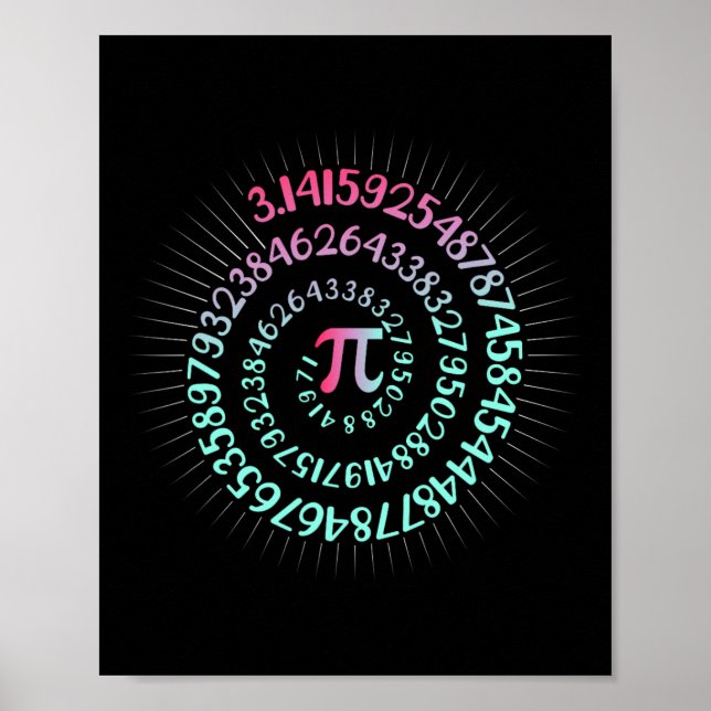 Poster Geek De Nerd De Matemática Pi Day 3.1415 Irraciona (Frente)