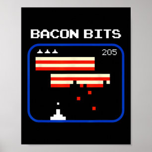 Poster Geek do Jogador de Vídeo de 8 bits Con Engraçado N