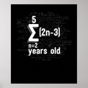 Poster Geek Engraçado de Matemática 16. Aniversário 16