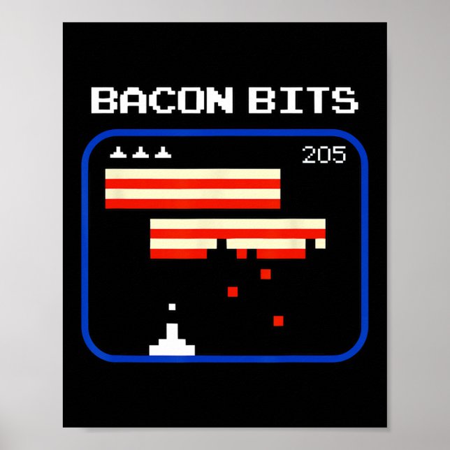Poster Geek retrorreflector do jogador de vídeo de 8 bits (Frente)