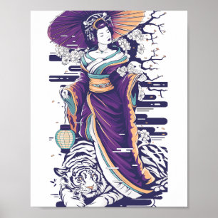 Poster Geisha 86014 do tigre Geisha
