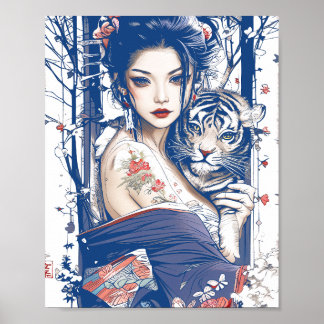Poster Geisha 89003 do tigre Geisha