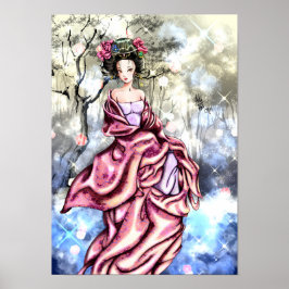 Poster Geisha anime arte