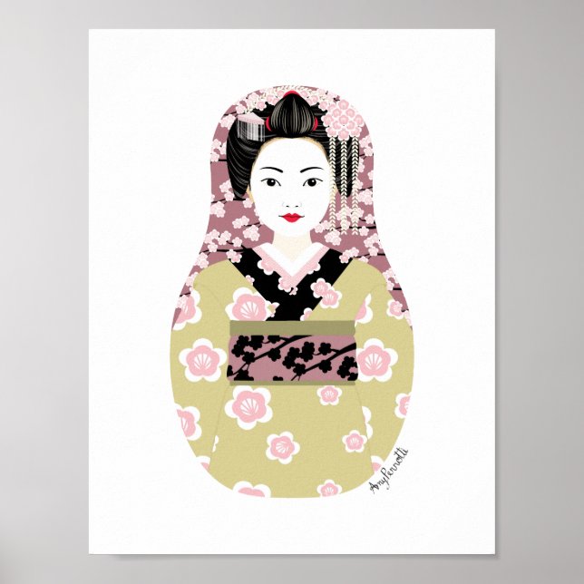 Poster Geisha Matryoshka (Frente)