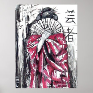 Póster Geisha - The Artist - Art Print
