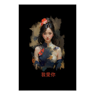 Póster Geji - Ich liebe dich 我愛你