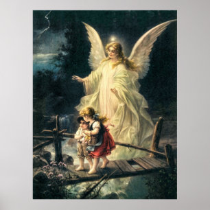 Póster Gel, de protecção e dois meninos em ponte