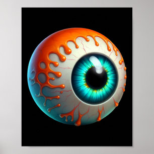 Poster Geleia Humana Assustadora Halloween Engraçado Preg