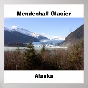 Póster Geleira de Mendenhall, Alaska