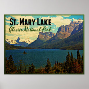 Póster Geleira NP do lago st. Mary
