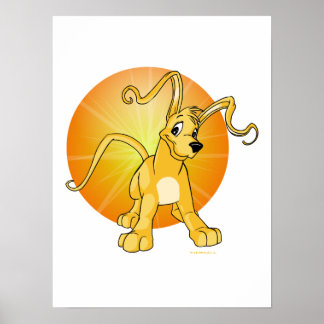 Póster Gelert amarelo-jogador
