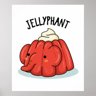 Poster Gelly Pun Elefante Cute