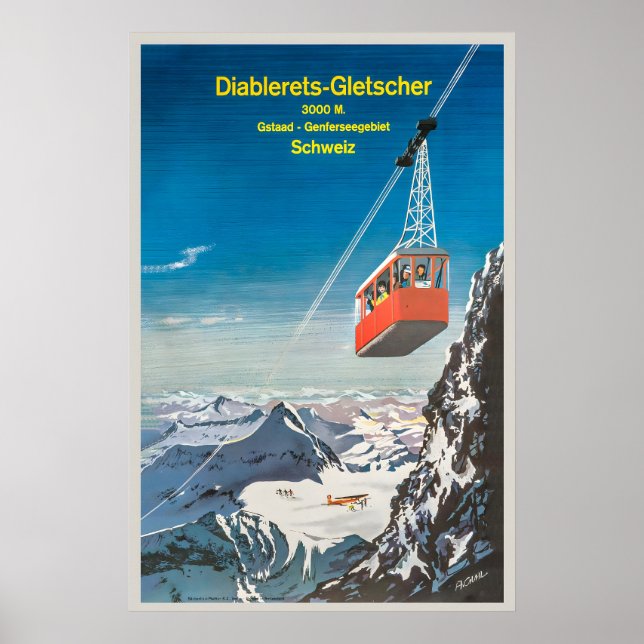 Poster Gelo Diablerets Alpes Berneses Suíça (Frente)