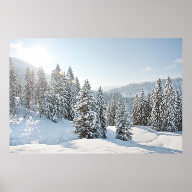 Poster Gelo e neve | Allgäu Bavaria Sul da Alemanha (Frente)