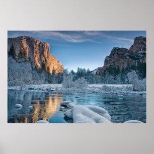 Poster Gelo e neve   Gelo virgem no Vale do Yosemite