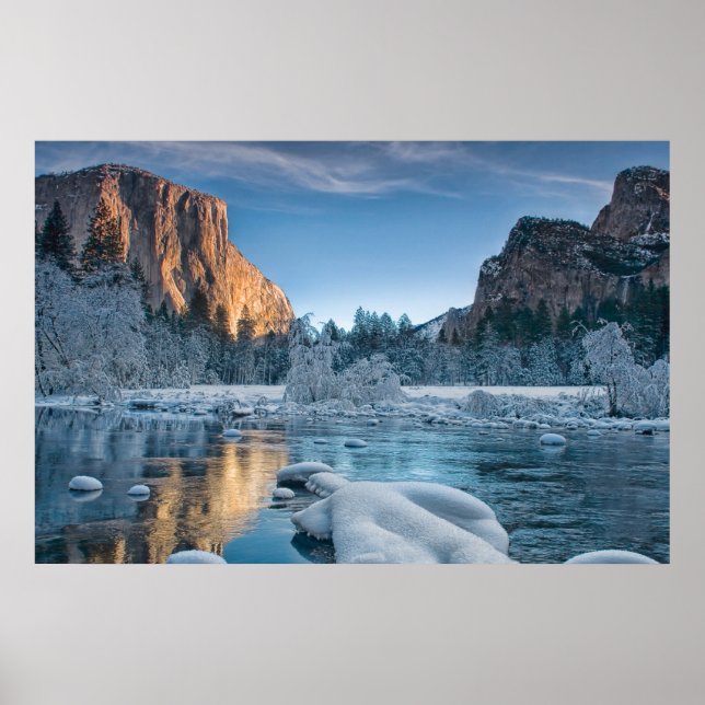 Poster Gelo e neve | Gelo virgem no Vale do Yosemite (Frente)