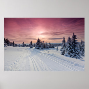 Poster Gelo e neve Lillehammer, Noruega