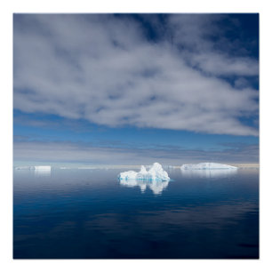 Póster gelo flutuante na Antártica