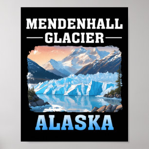 Poster Gelo Mendenhall Alasca Acampamento ao Ar Livre Cam