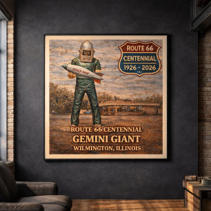 Poster Gêmeo Gigante Wilmington Rota 66