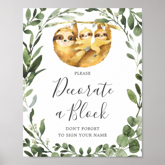 Poster Gêmeos Chá de fraldas Largura Decorre Um Sinal de  (Frente)