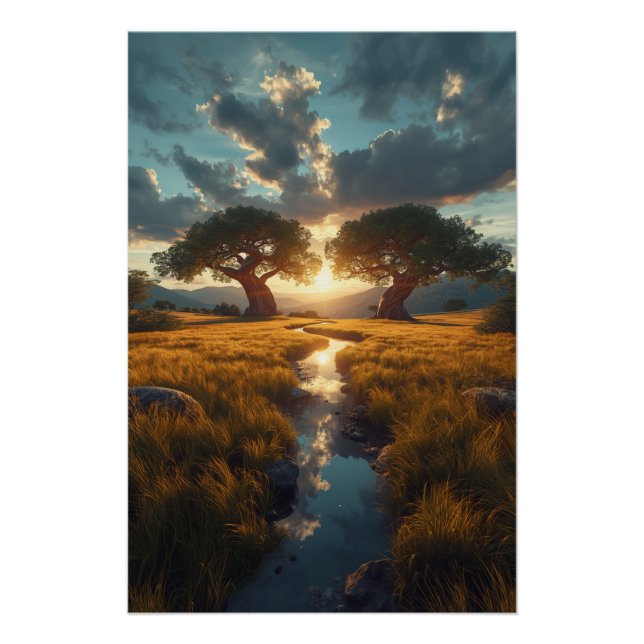 Póster Gêmeos Guardiões – Pôster do Crepúsculo do Prado D (Frente)