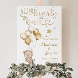 Poster Gêmeos que podemos esperar Boho Chá de fraldas