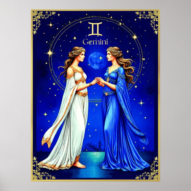 Poster Gêmeos sob um Céu Estrelado (Frente)
