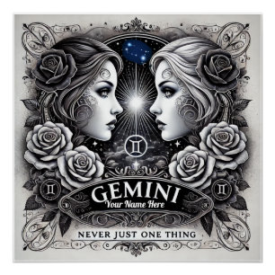 Póster Gemini "Nunca Só Uma Coisa" Poster brilhante