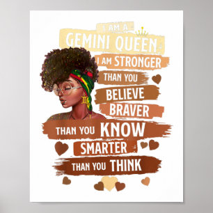 Poster Gemini Queen Sweet As Candy Birthday Gift For Blac