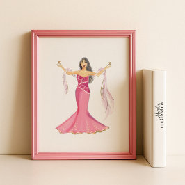 Poster Gemini Zodiac Illustration – Hand Drawn