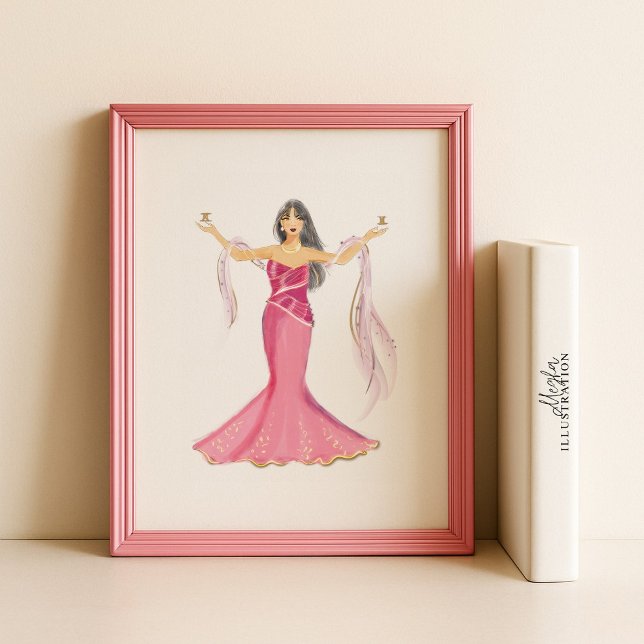 Poster Gemini Zodiac Illustration – Hand Drawn (Criador carregado)