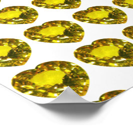Poster Gemstone Amarelo do Coração