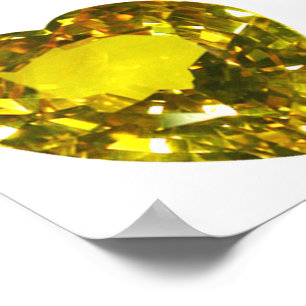 Poster Gemstone Amarelo do Coração