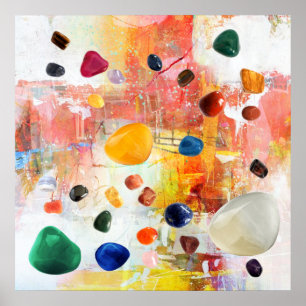 Póster Gemstone de cura de cristais