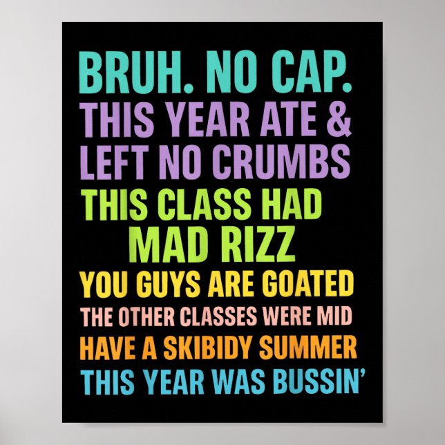 Poster Gen A Slang Professors Happy No Último Dia Da Esco (Frente)