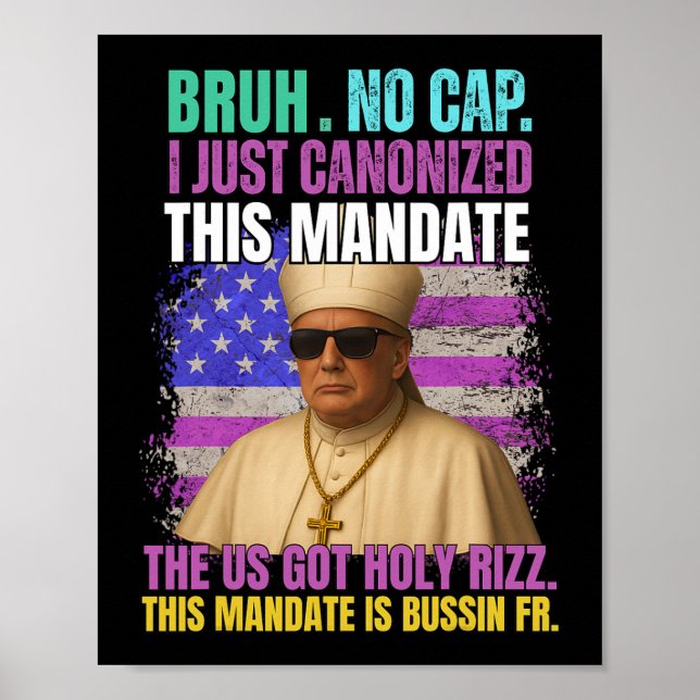 Poster Gen A Slang Trump Como Igreja Vaticano Papa Repúbl (Frente)