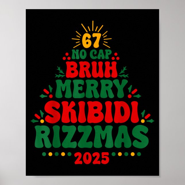Poster Gen Z Teen Slang Christmas 2025 Brainrot Meme Teen (Frente)